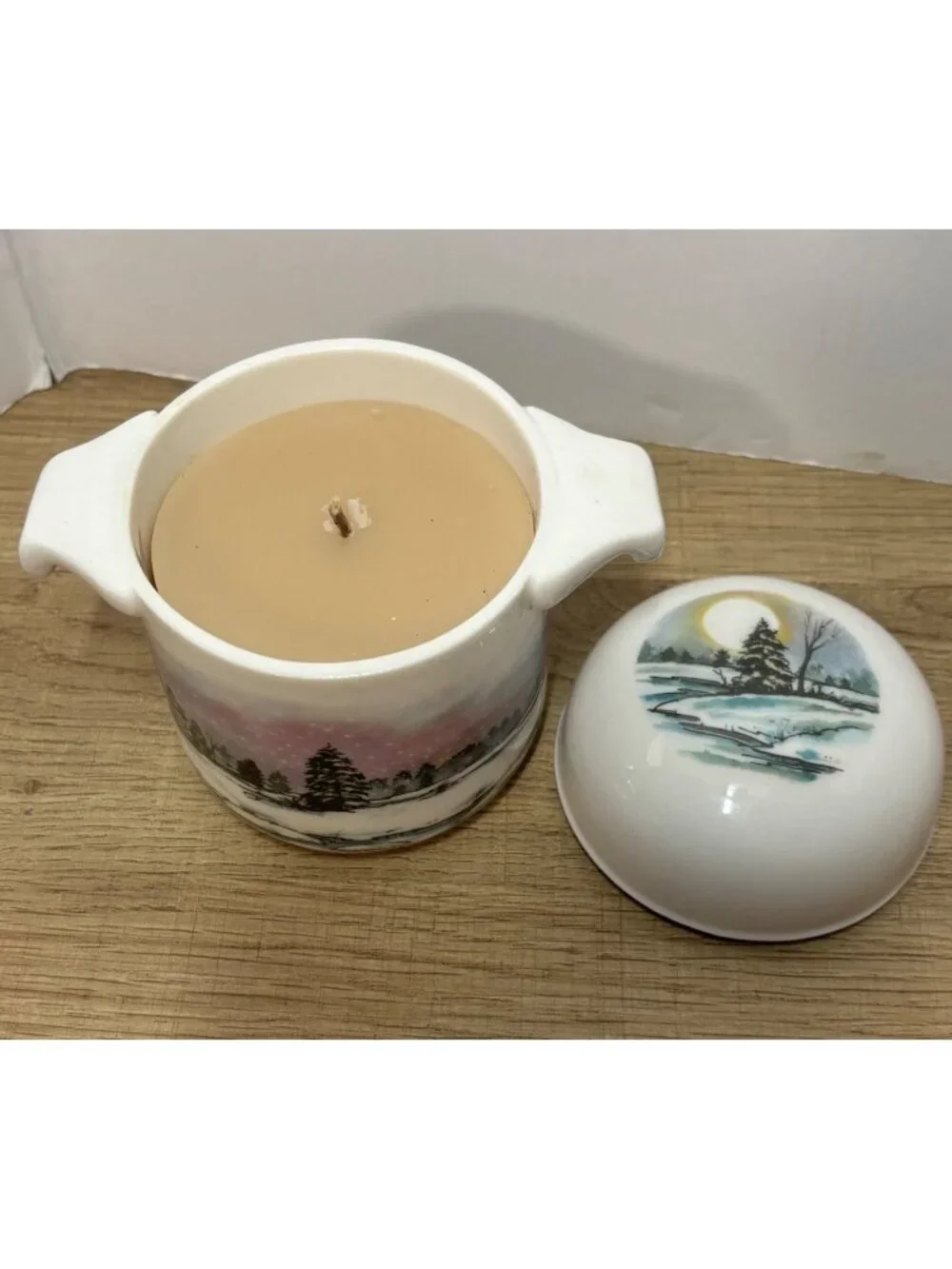 Bone China Candle Made For Shaklee Corporation Made in Taiwan Vintage 1980s